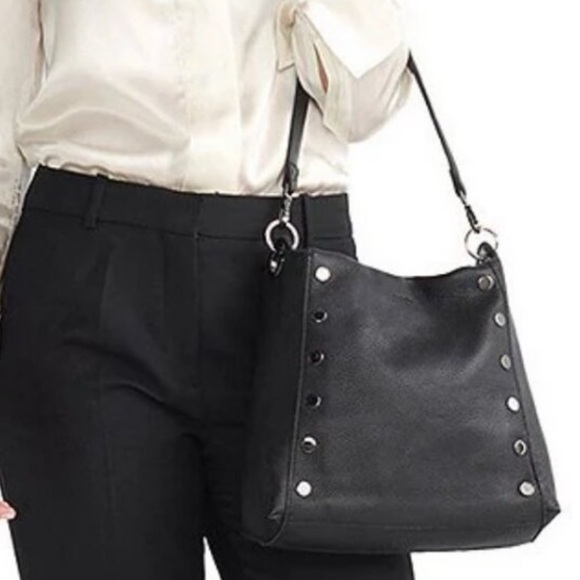 NWT Hammitt large Bryant Black with Gunmetal rivets Shoulder Bag - Picture 4 of 16